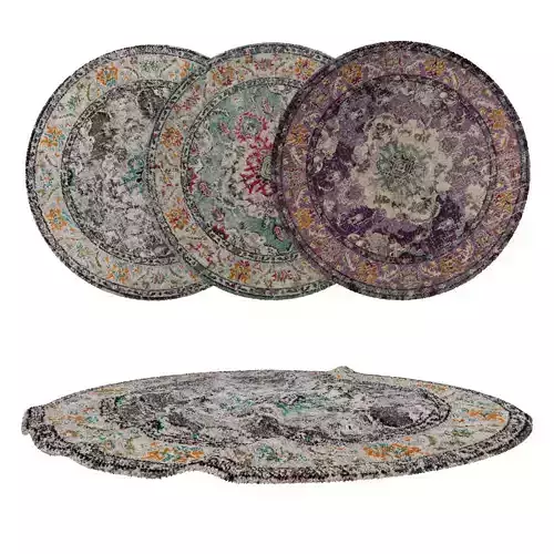 Round Rug Set 217