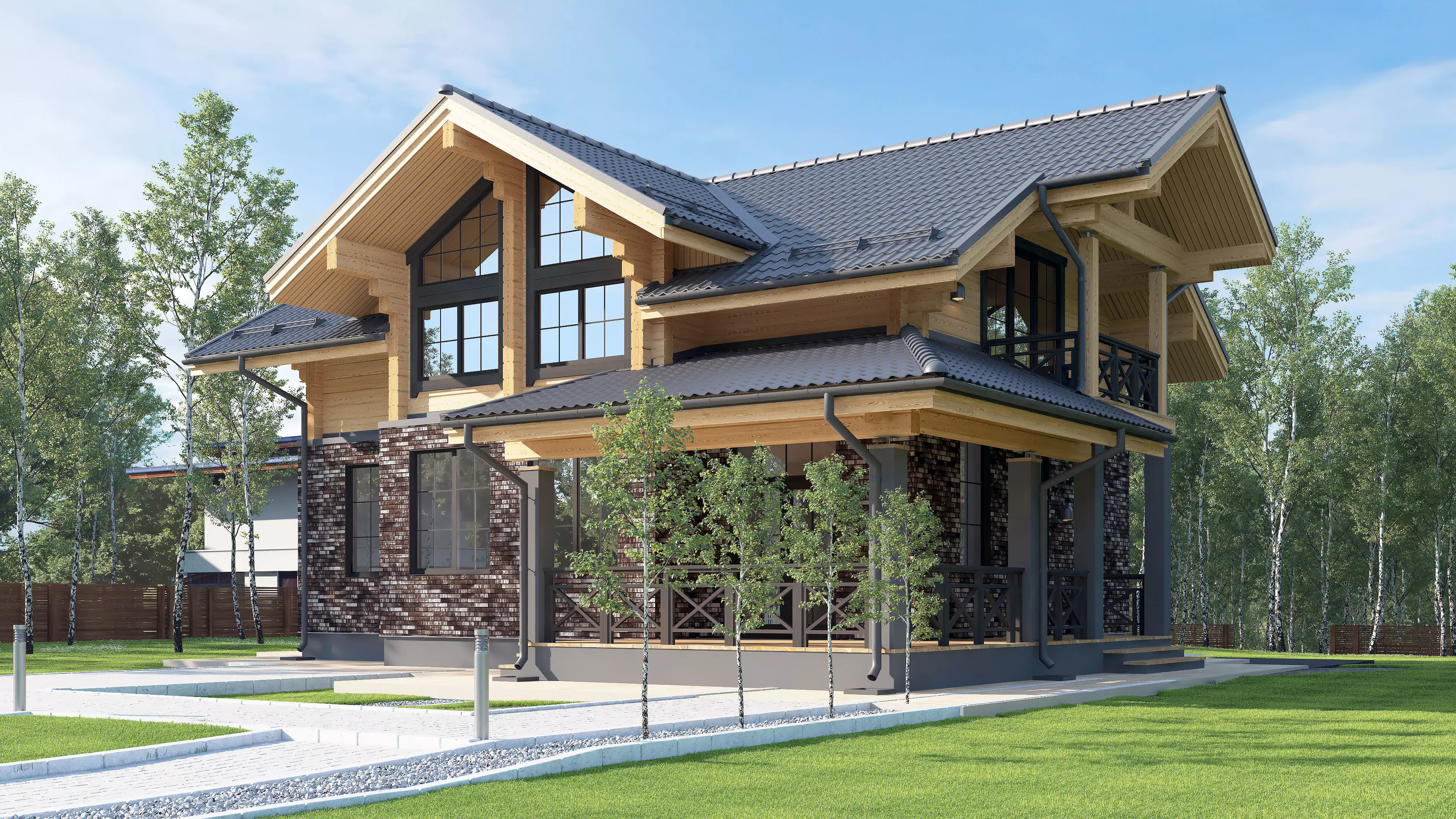 Exterior 3D model of a residential building 3D model