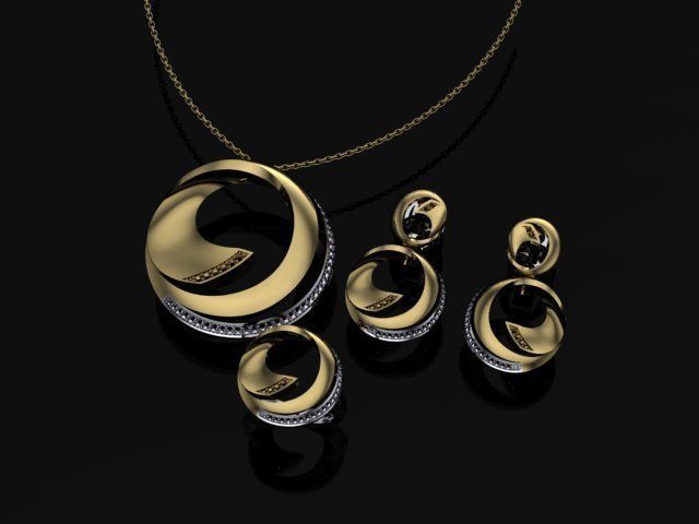 Set 114 of rings 3D print model_1