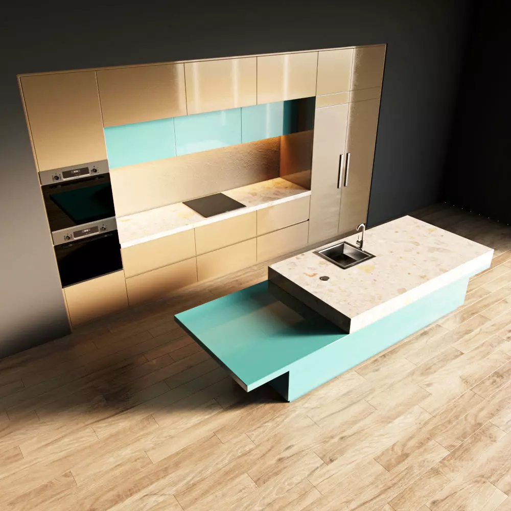 1-Kitchen1 glossy 1 3D model_0