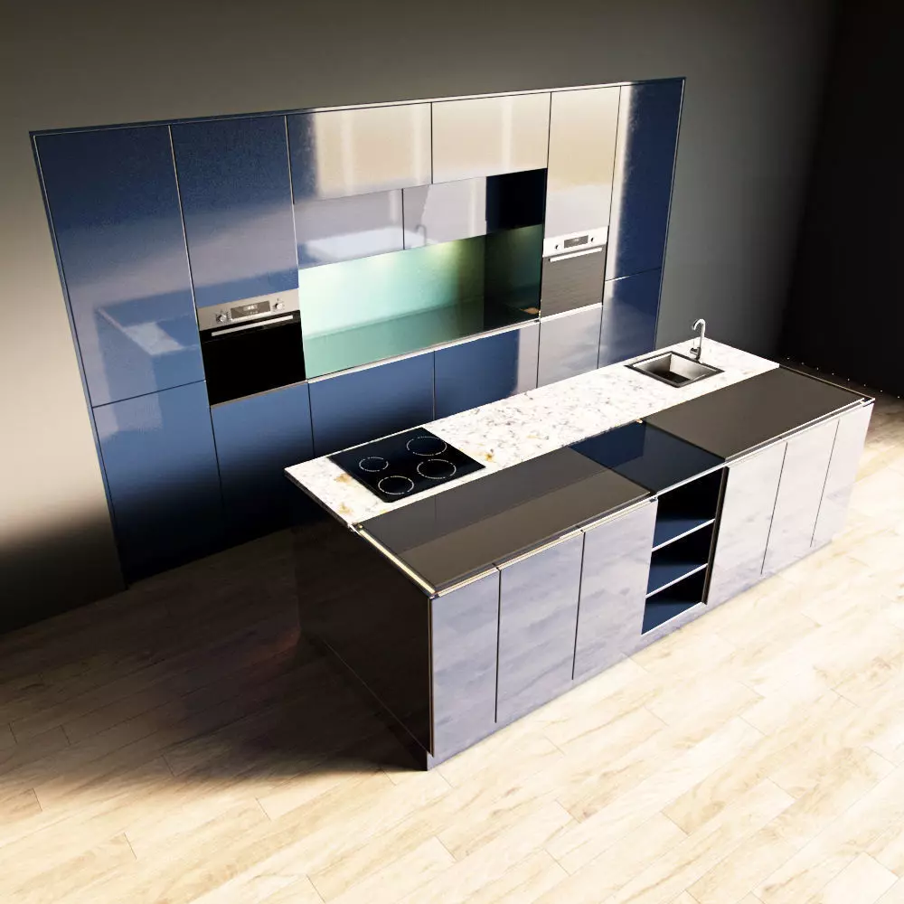39-Kitchen3 glossy 4 3D model
