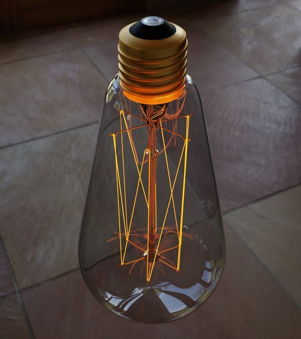 Incandescent Light Bulb 60W 3D model_1