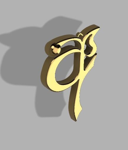 Traditional Srilankan Letter of Sinhala Language  3D print model_5