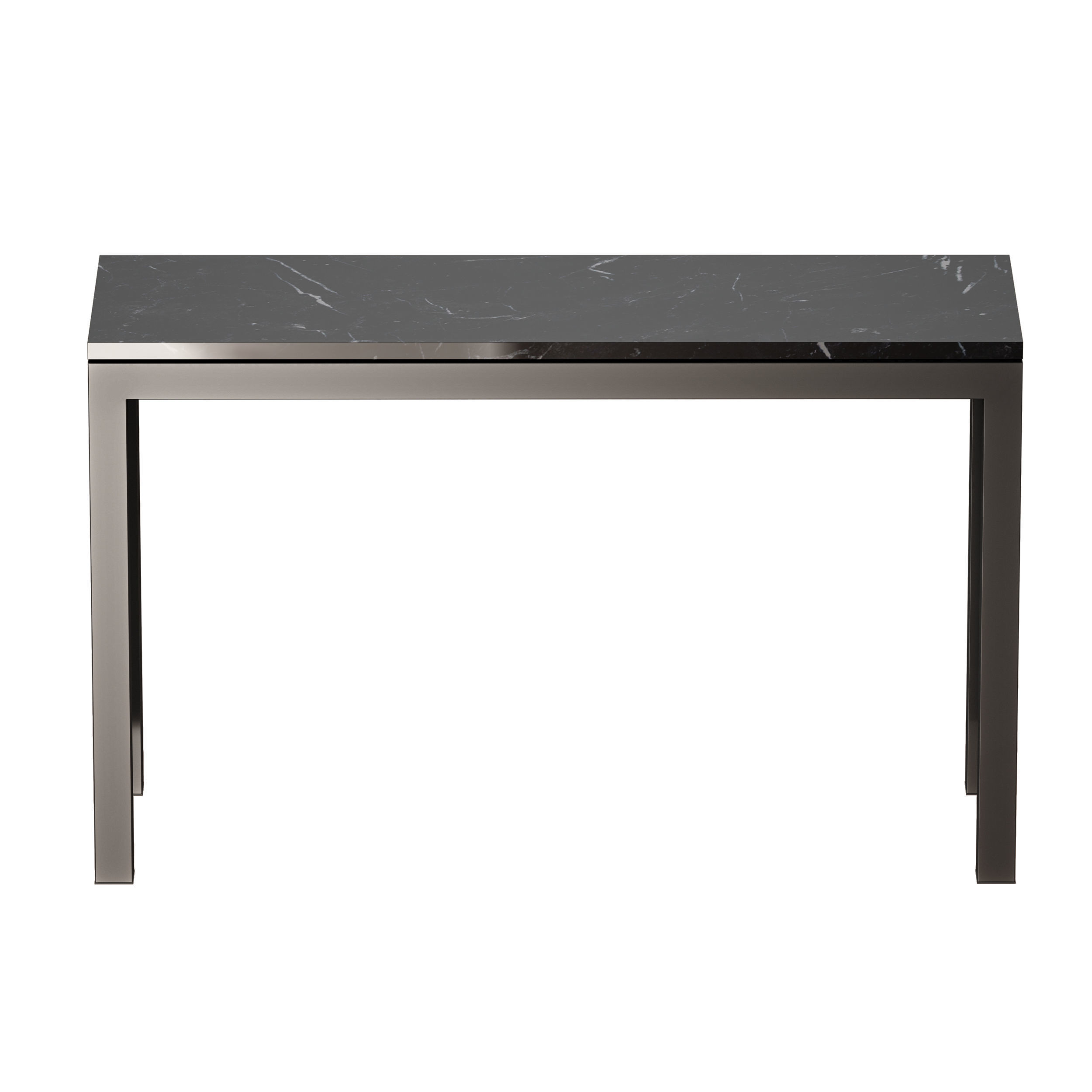 Parsons Black Marble Dark Steel Console 3D model_4