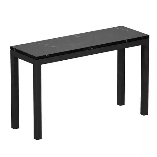 Parsons Black Marble Dark Steel Console
