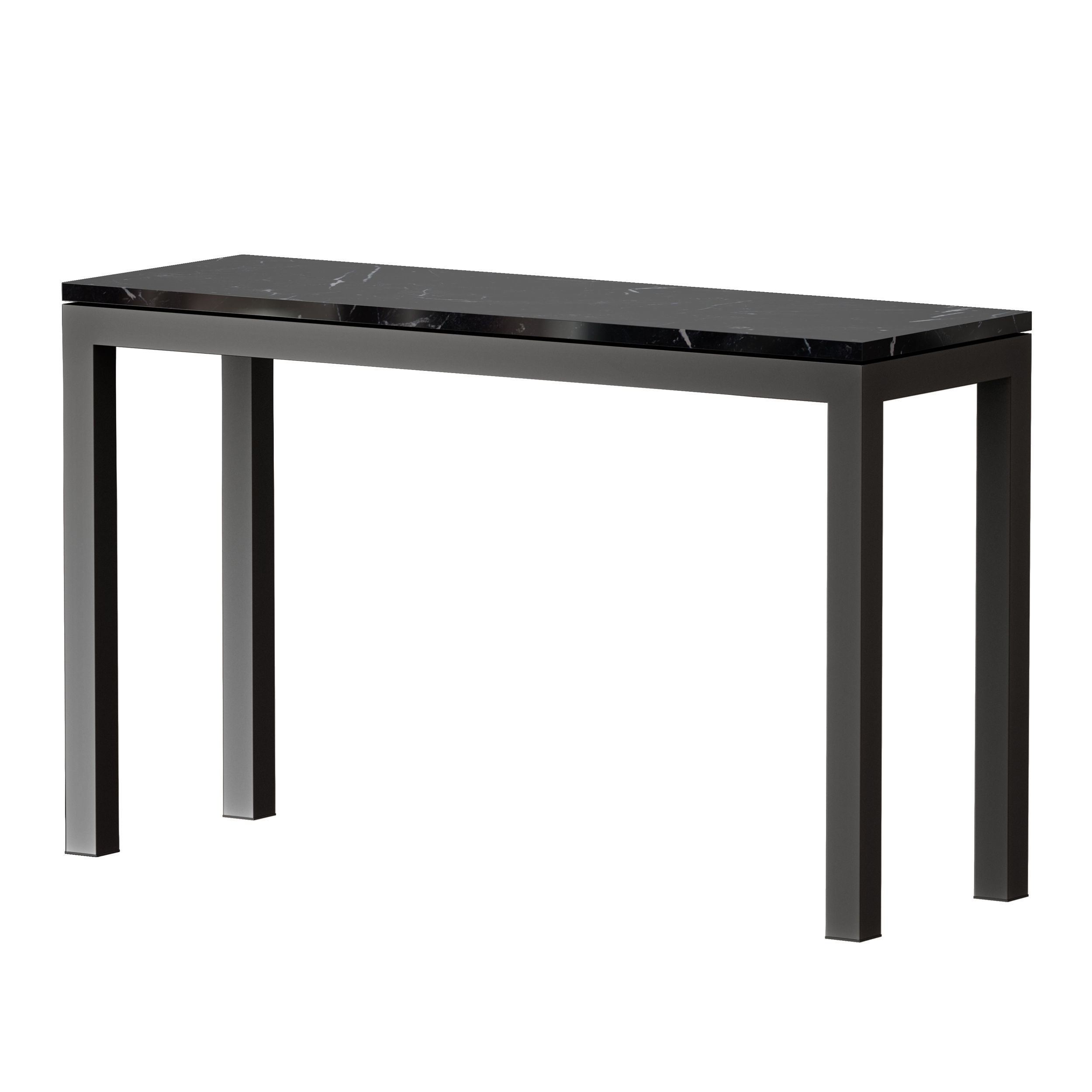 Parsons Black Marble Dark Steel Console 3D model_6