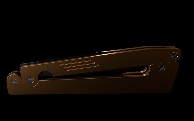Interesting folding knife 3D print model