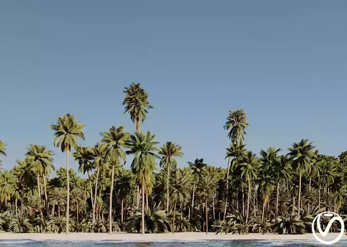 HeliosVegetation vol3 - Palm trees and bushes  VRAY 3D model