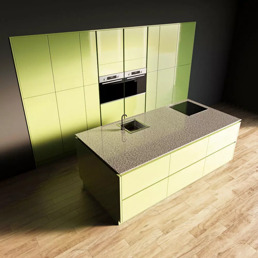 83-Kitchen11 glossy 7 3D model_0