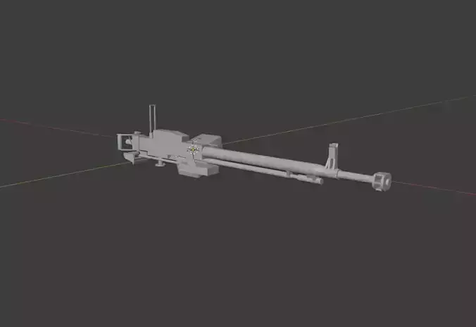DSHK Heavy Machinegun Free 3D model