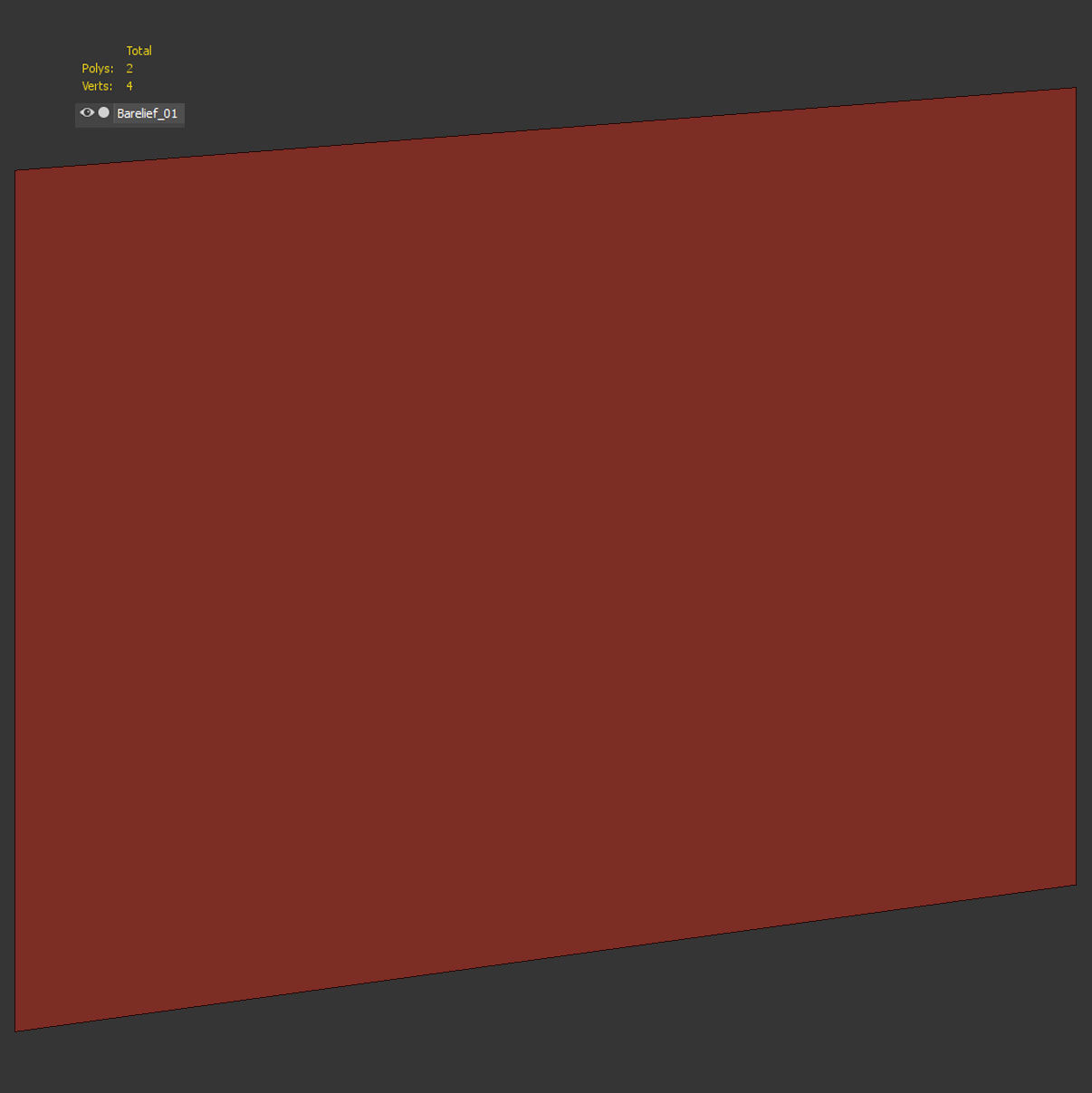 Bas-relief with deer Low-poly 3D model_3