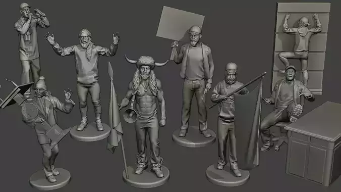 Capitol assault forces 3D print model