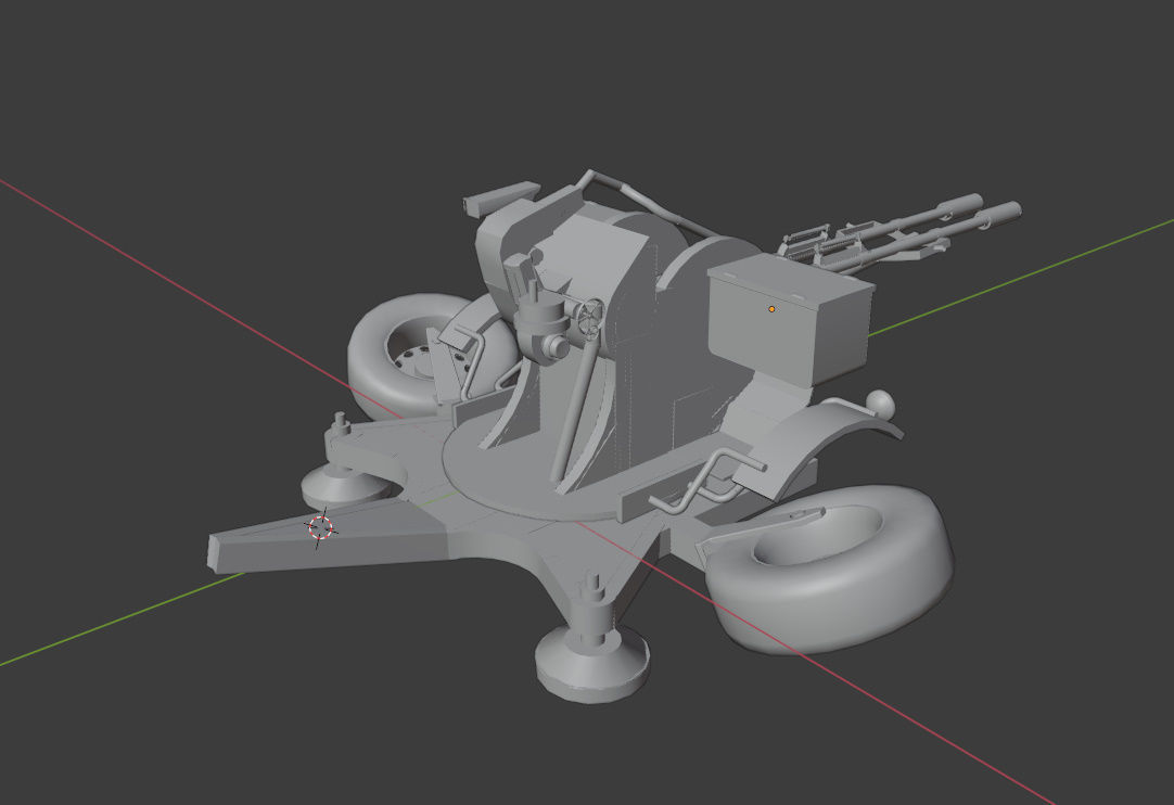 ZU-23-2 Twin barreled Anti Air  Free 3D model_1