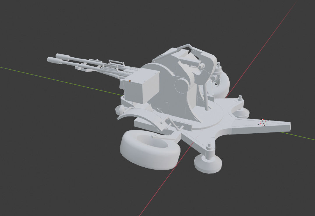 ZU-23-2 Twin barreled Anti Air  Free 3D model_2