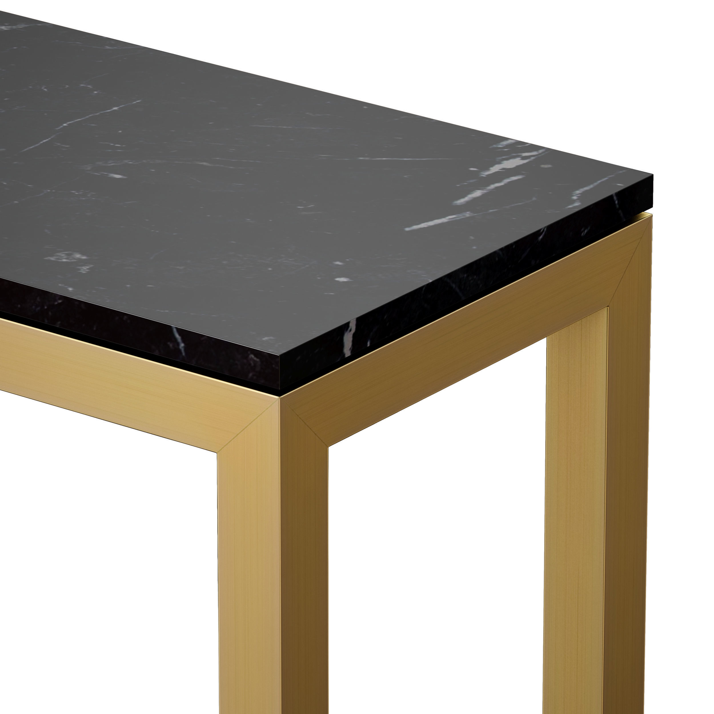 Parsons Black Marble Brass Console 3D model_8