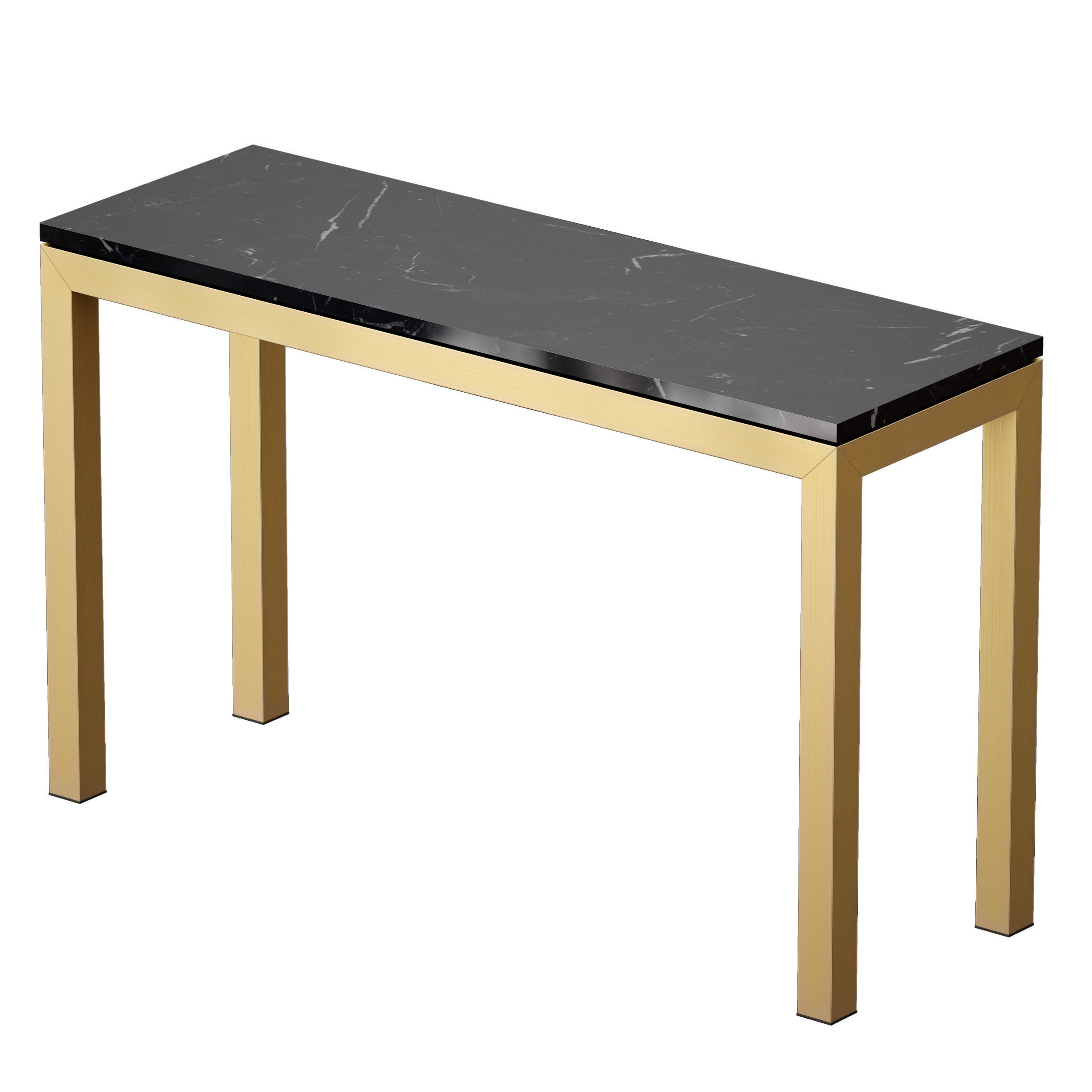 Parsons Black Marble Brass Console 3D model_5