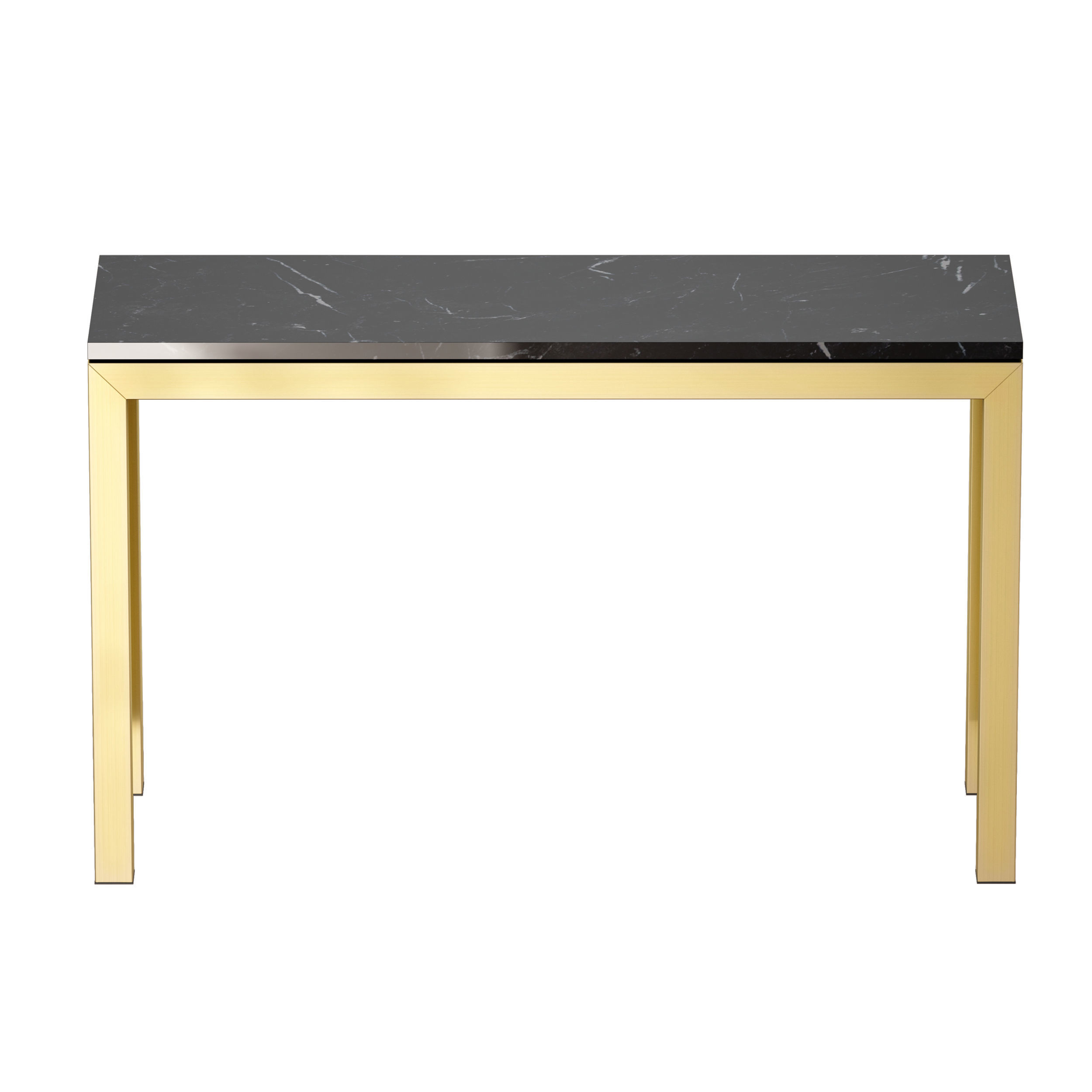 Parsons Black Marble Brass Console 3D model_4