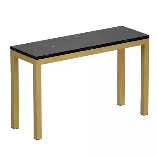 Parsons Black Marble Brass Console