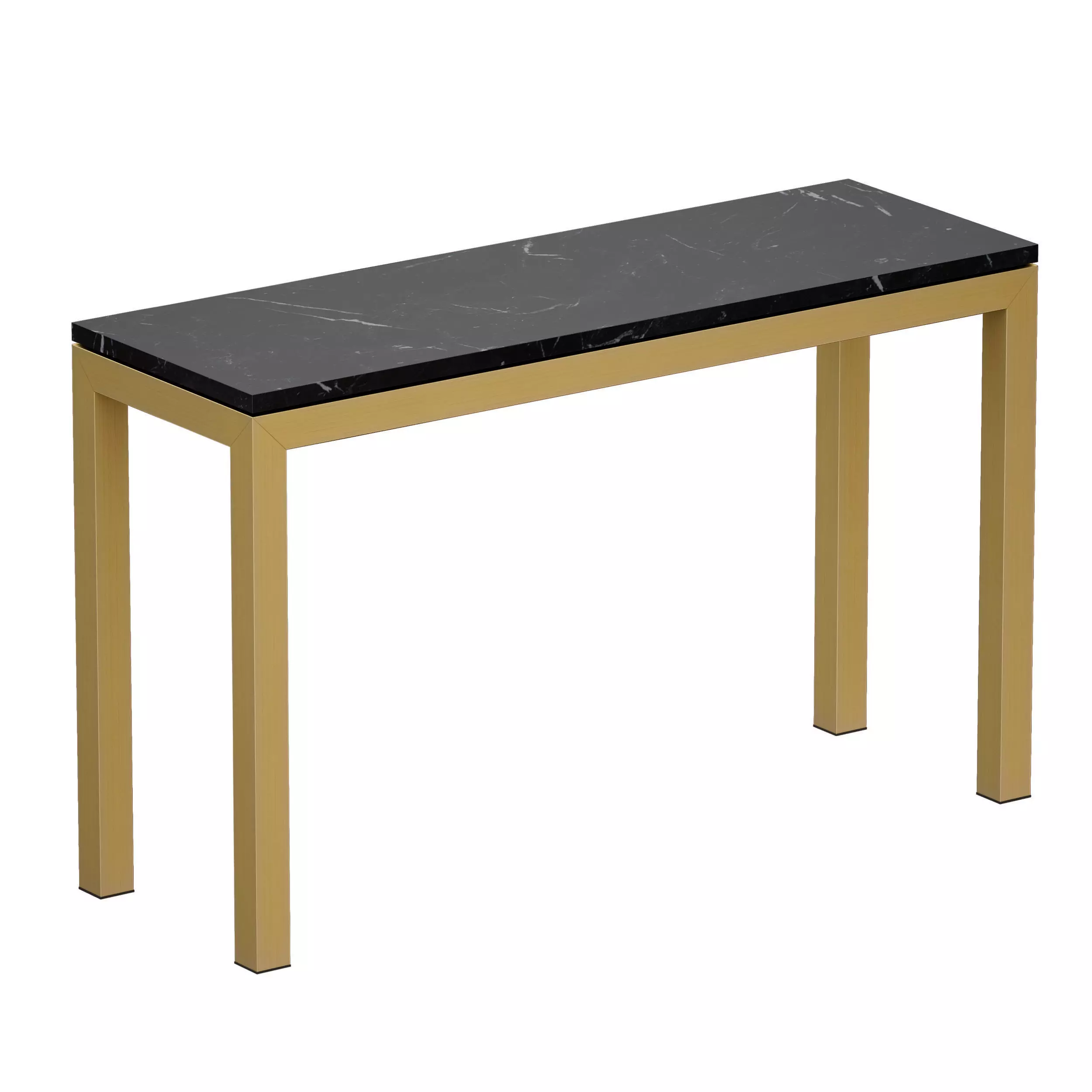 Parsons Black Marble Brass Console 3D model_0