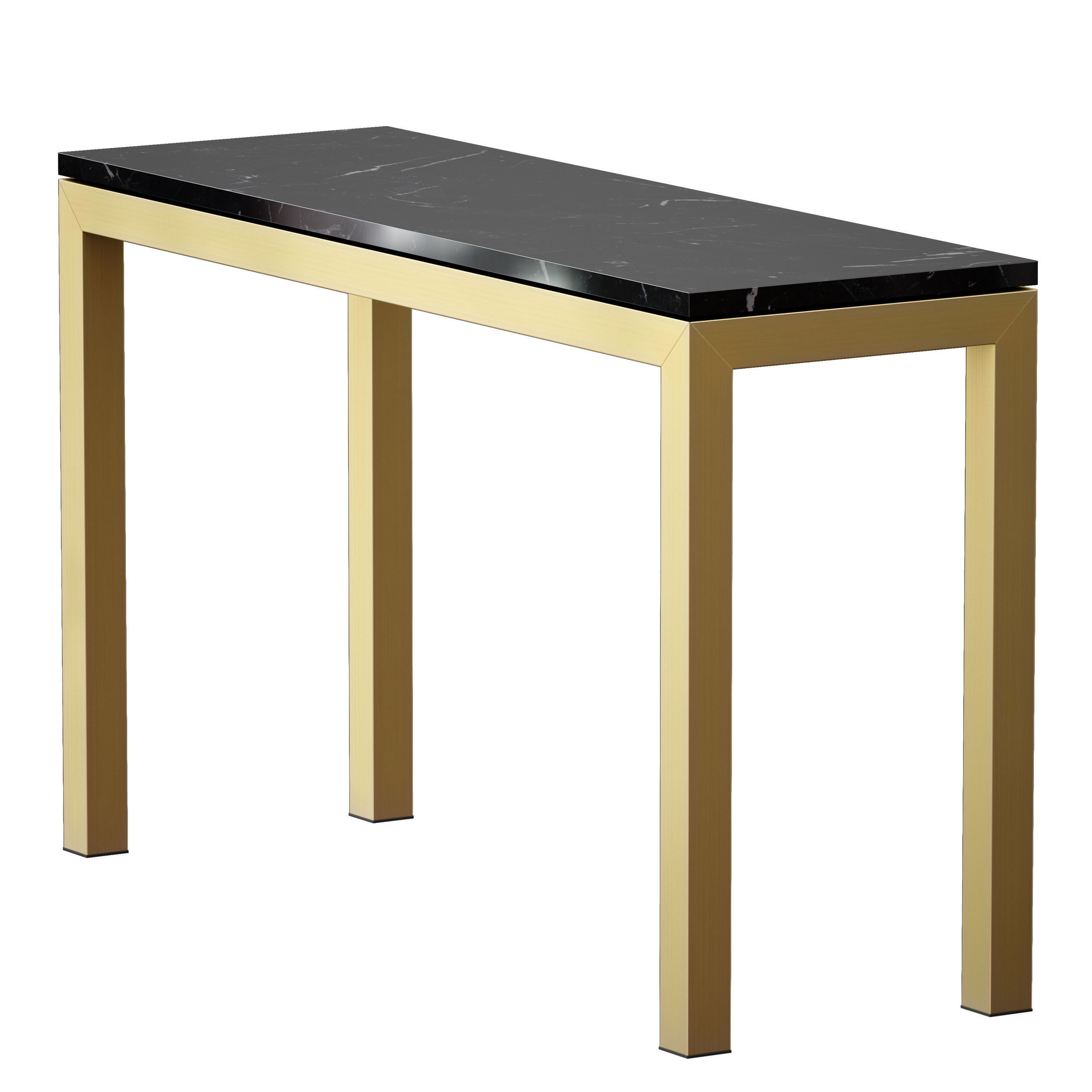 Parsons Black Marble Brass Console 3D model_7