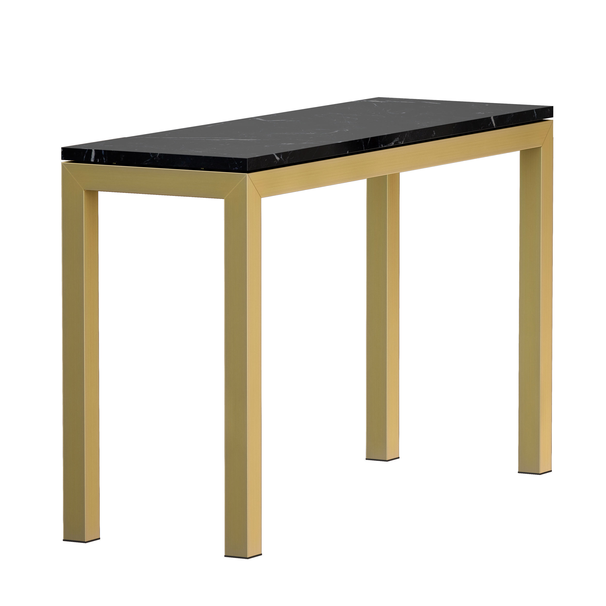 Parsons Black Marble Brass Console 3D model_3