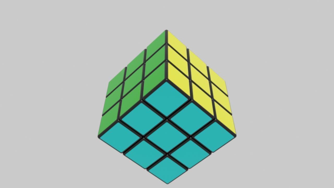 Rubiks Cube 3x3 3D model_1