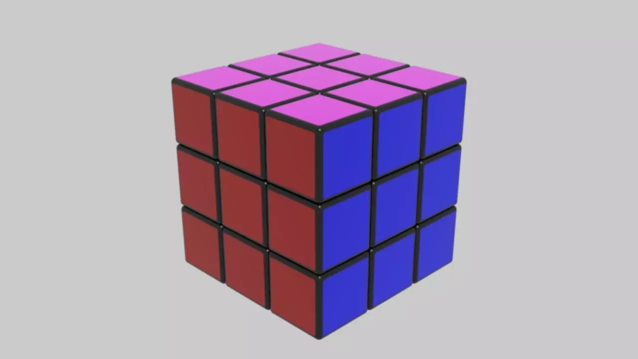 Rubiks Cube 3x3 3D model_0