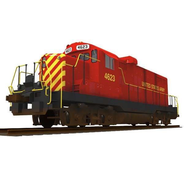 Army GP10 Locomotive 3D model_1