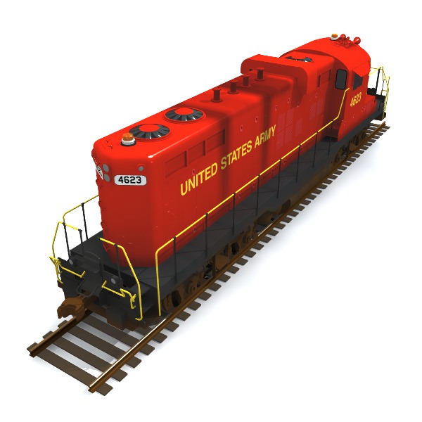 Army GP10 Locomotive 3D model_2