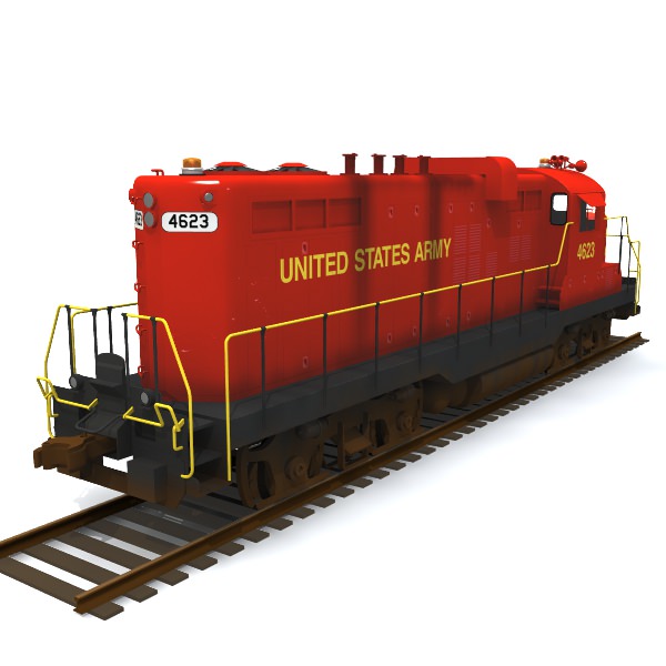 Army GP10 Locomotive 3D model_9