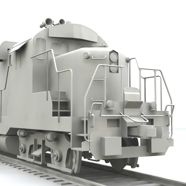 Army GP10 Locomotive 3D model_7
