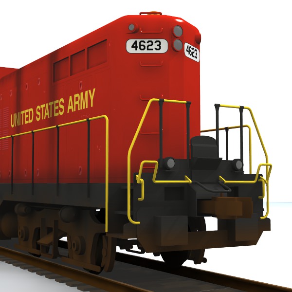 Army GP10 Locomotive 3D model_6