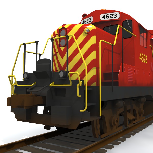 Army GP10 Locomotive 3D model_4