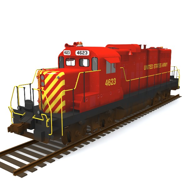 Army GP10 Locomotive 3D model_3