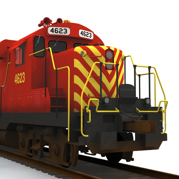 Army GP10 Locomotive 3D model_5