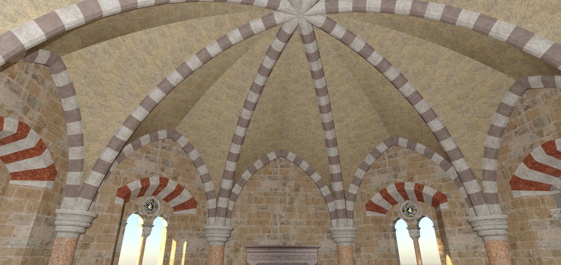 Romanesque Castle Tower Room 3D model_2