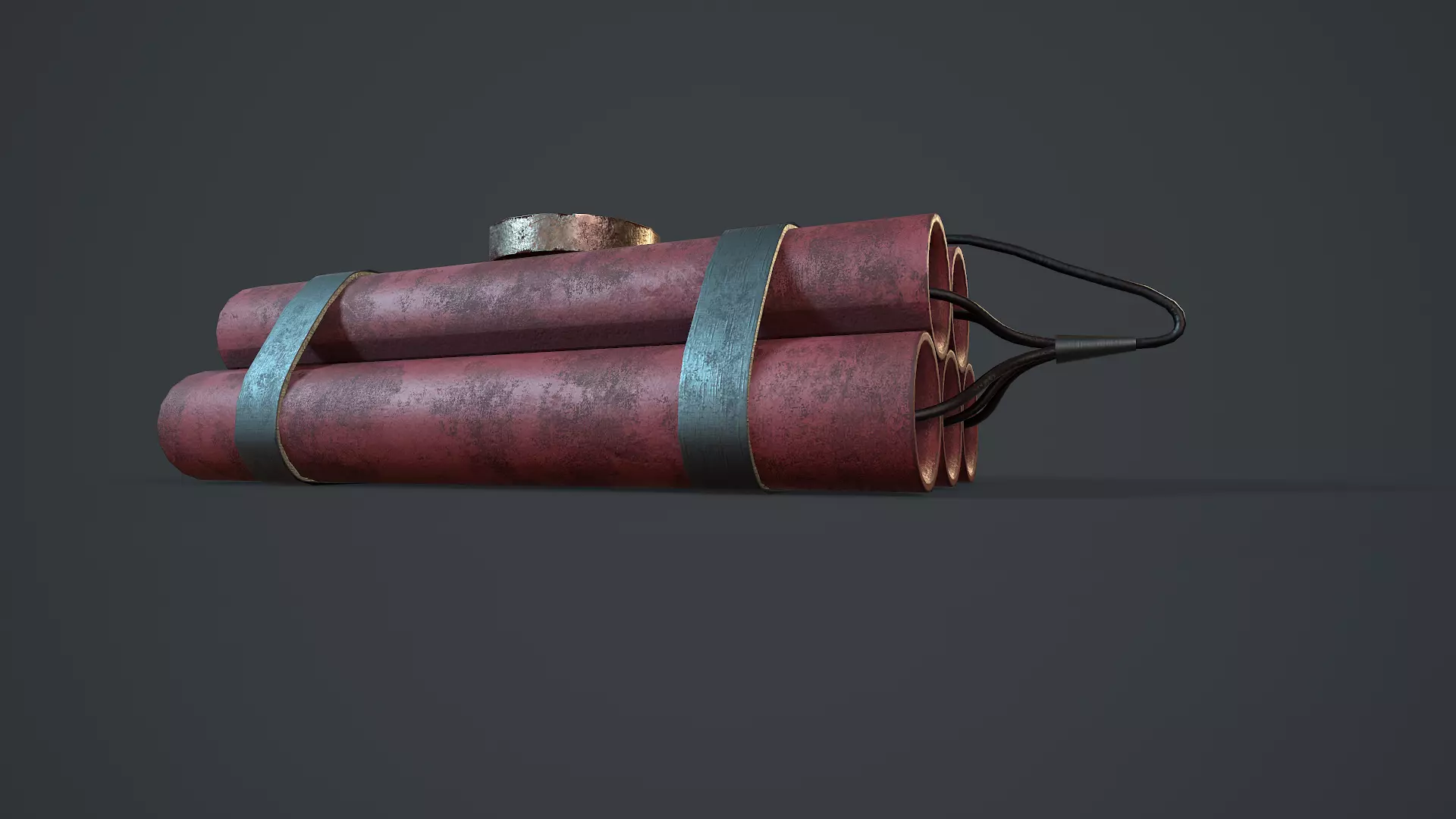 dynamite grenade Low-poly 3D model