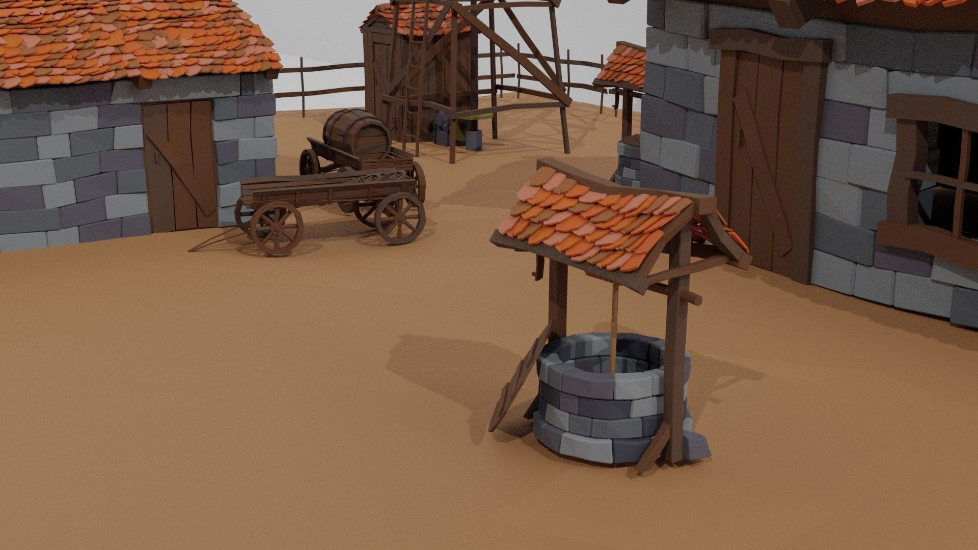 3D asset Poly Buildings -  Low Poly Assets Low-poly 3D model Low-poly 3D model_3