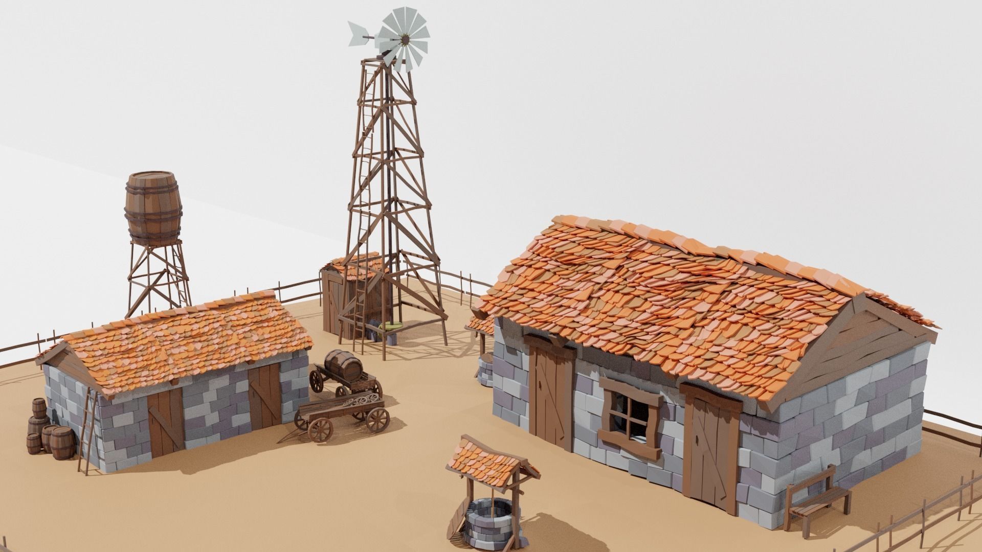 3D asset Poly Buildings -  Low Poly Assets Low-poly 3D model Low-poly 3D model_1