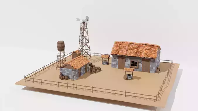 3D asset Poly Buildings -  Low Poly Assets Low-poly 3D model