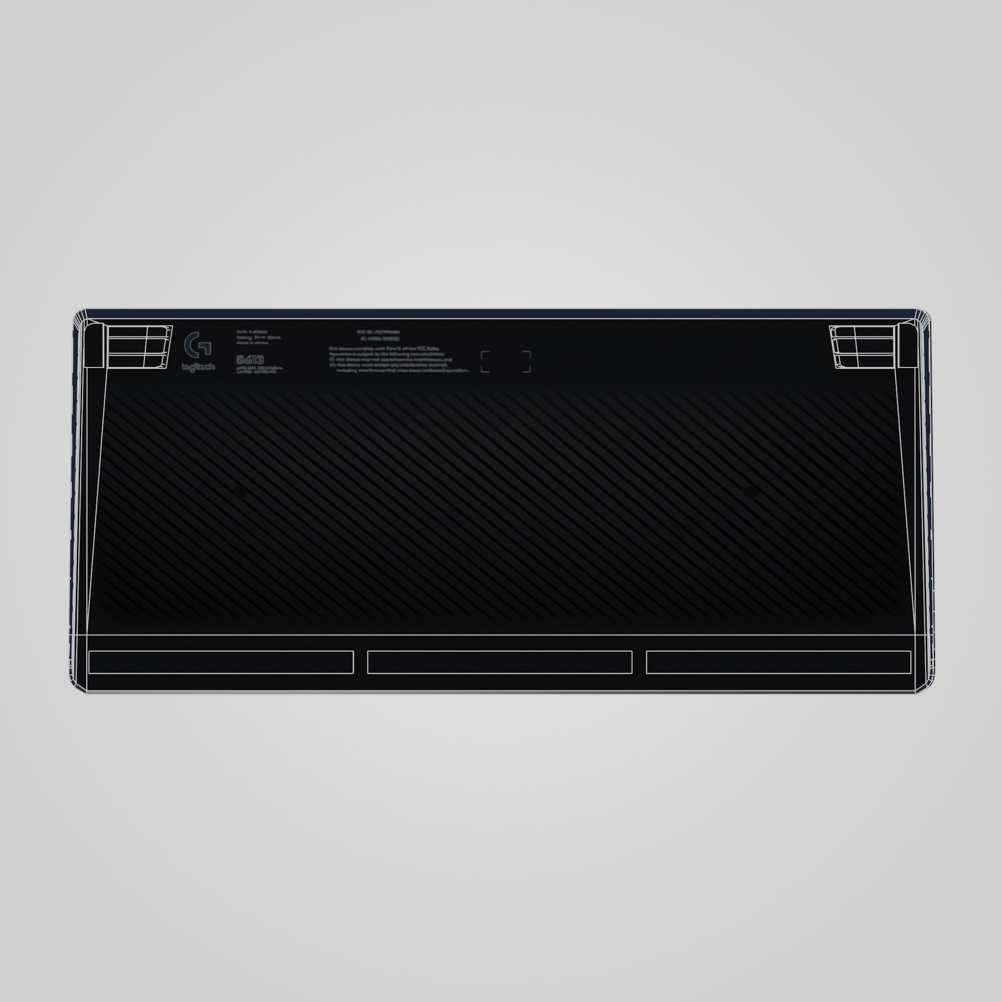 Logitech Gaming Keyboard Low-poly 3D model_18