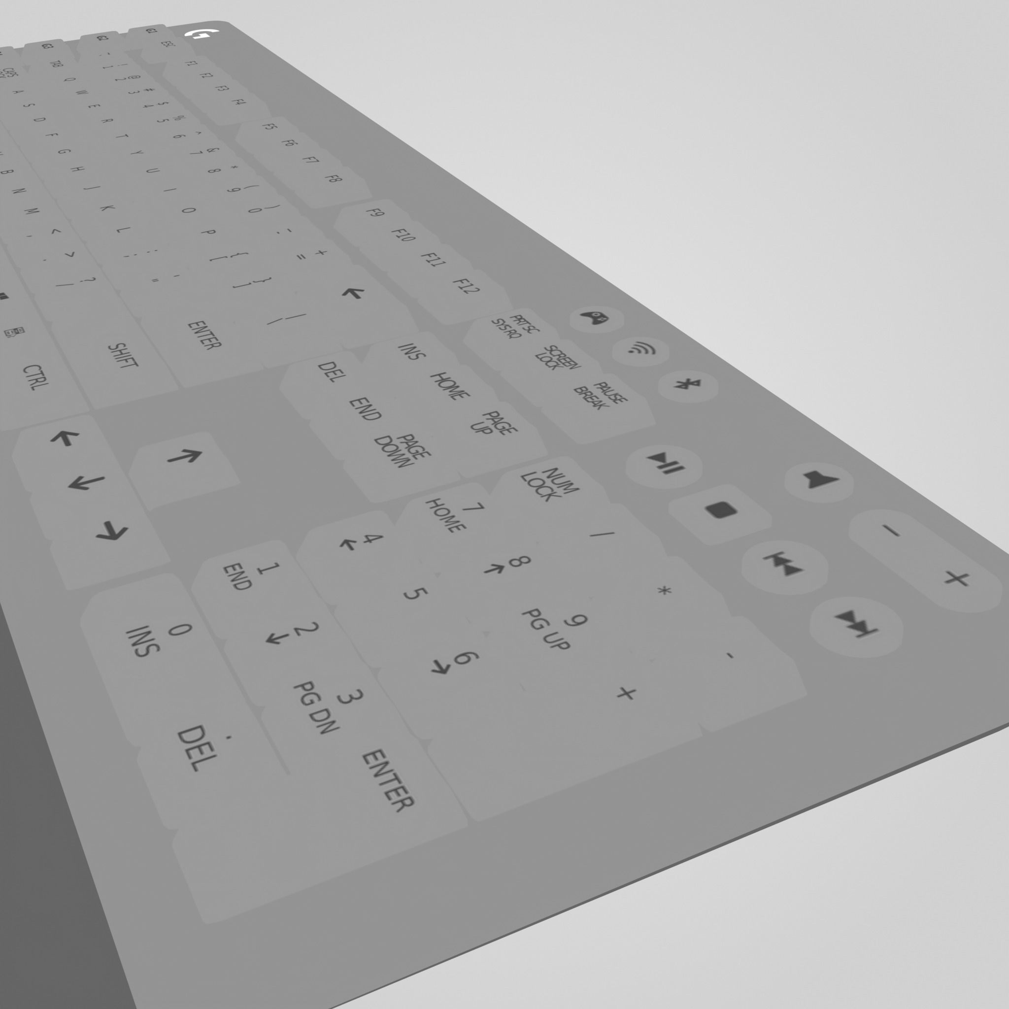 Logitech Gaming Keyboard Low-poly 3D model_31