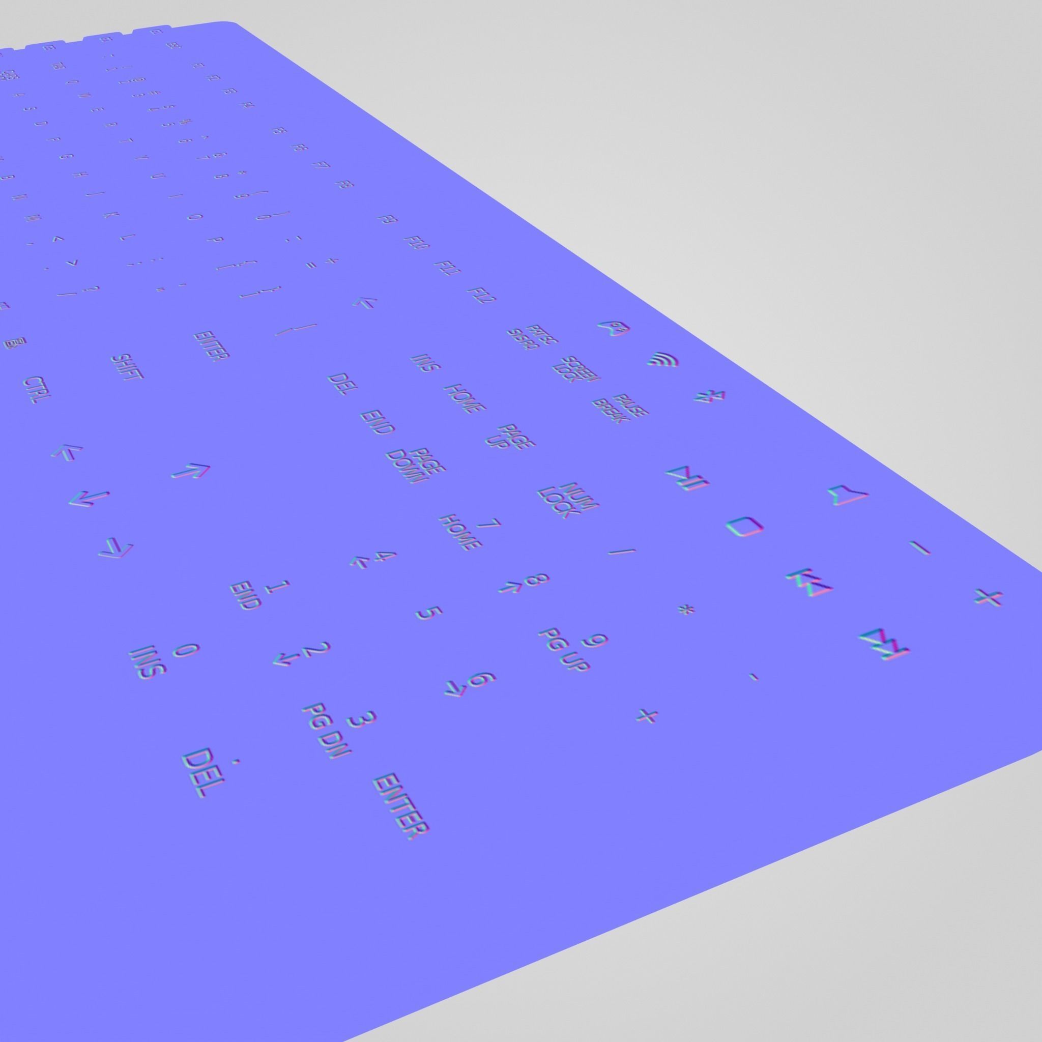 Logitech Gaming Keyboard Low-poly 3D model_30