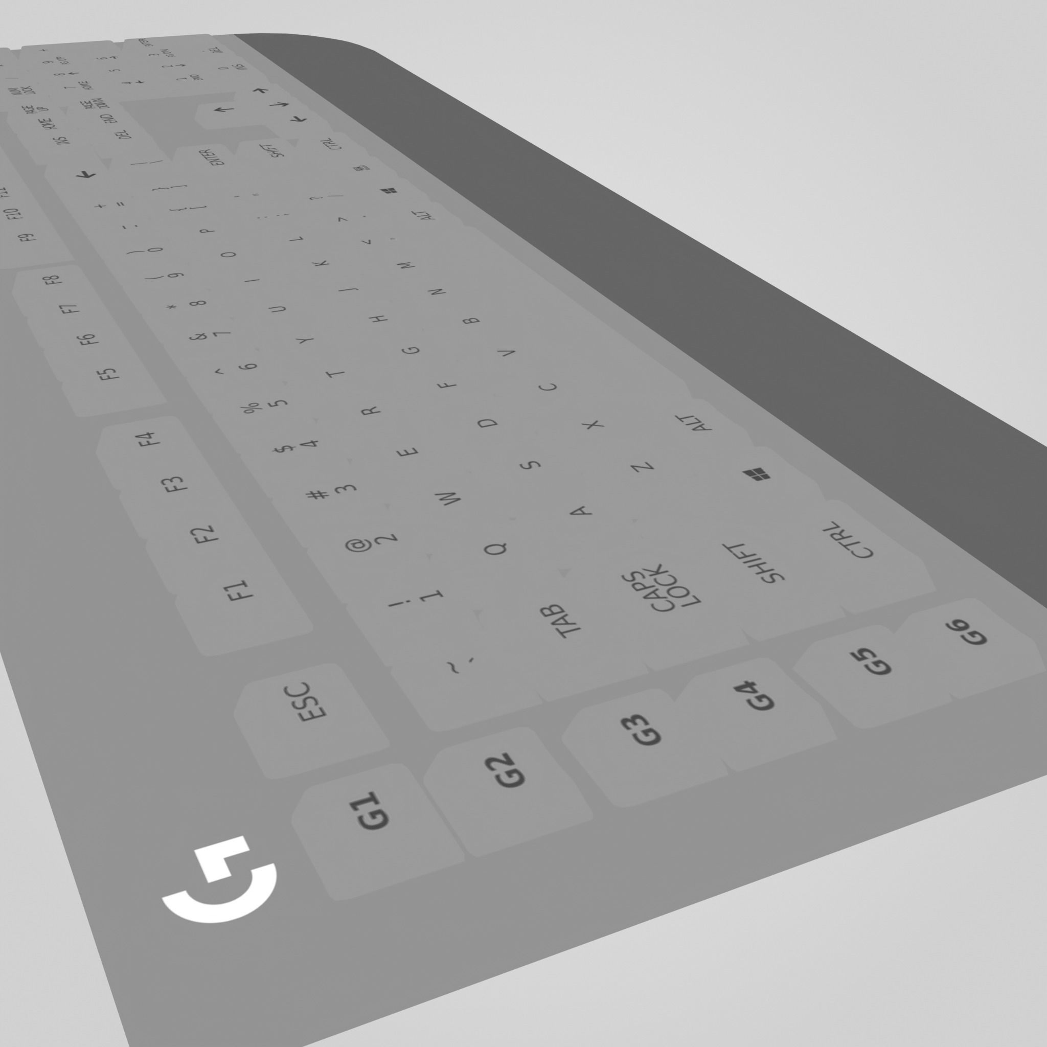 Logitech Gaming Keyboard Low-poly 3D model_39