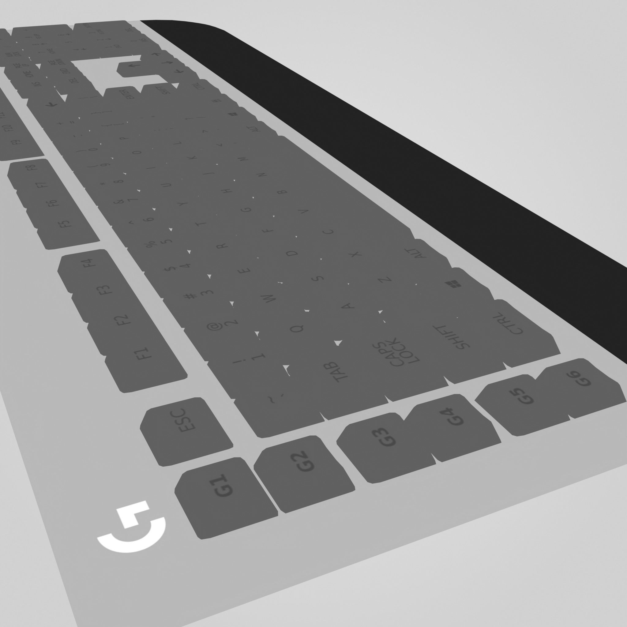 Logitech Gaming Keyboard Low-poly 3D model_41