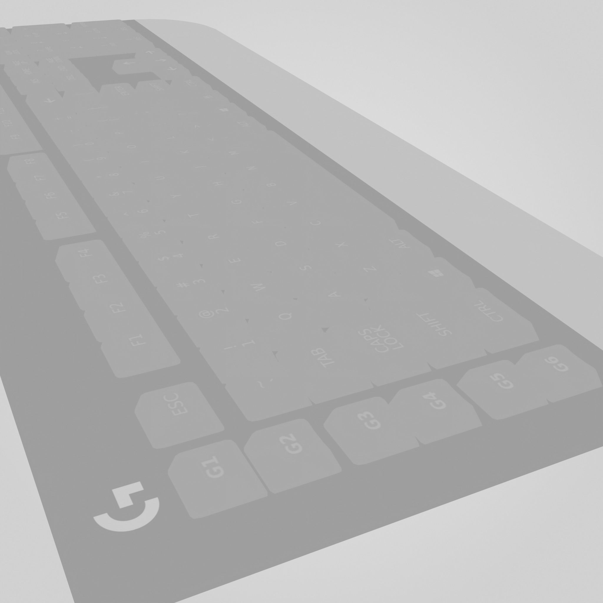 Logitech Gaming Keyboard Low-poly 3D model_40