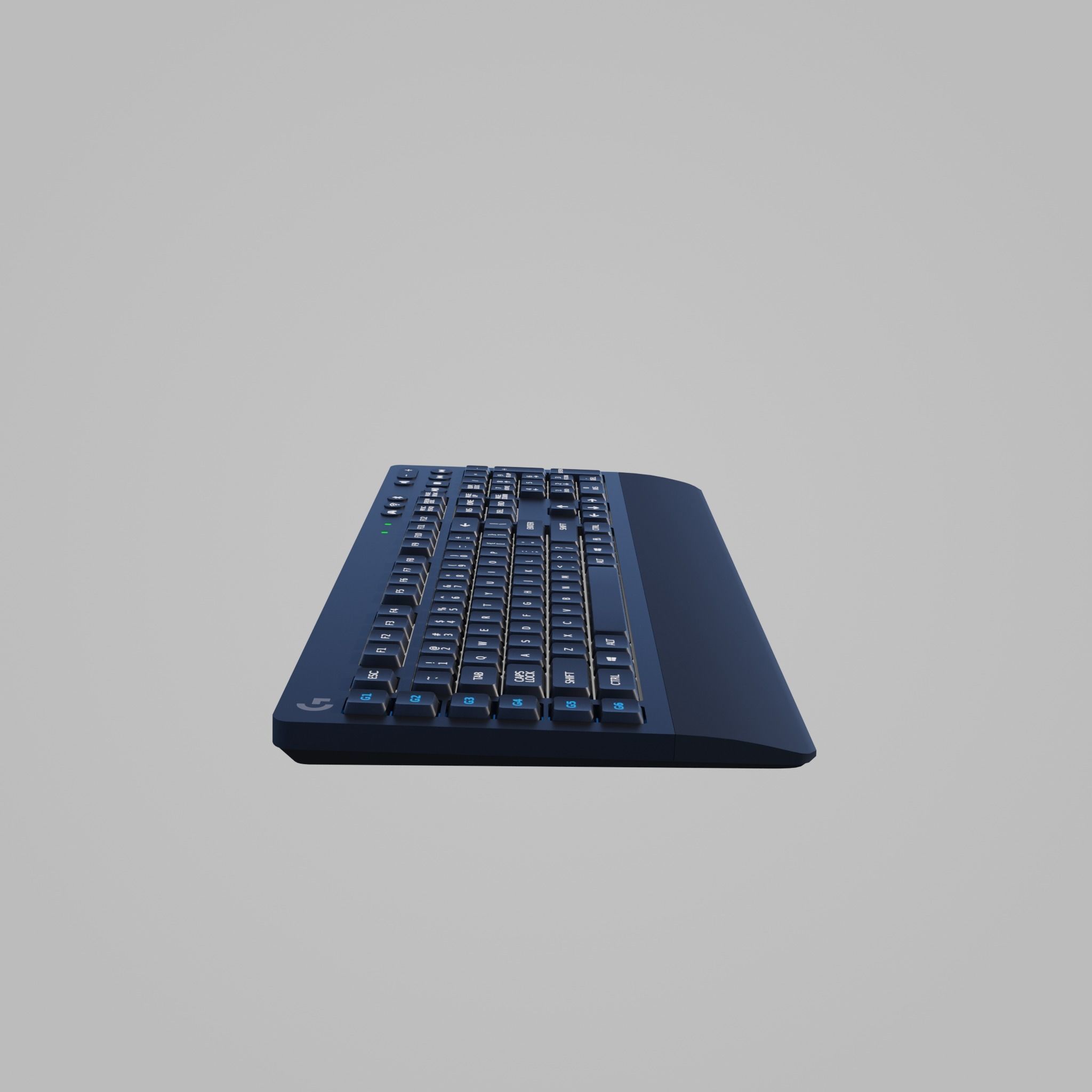 Logitech Gaming Keyboard Low-poly 3D model_11