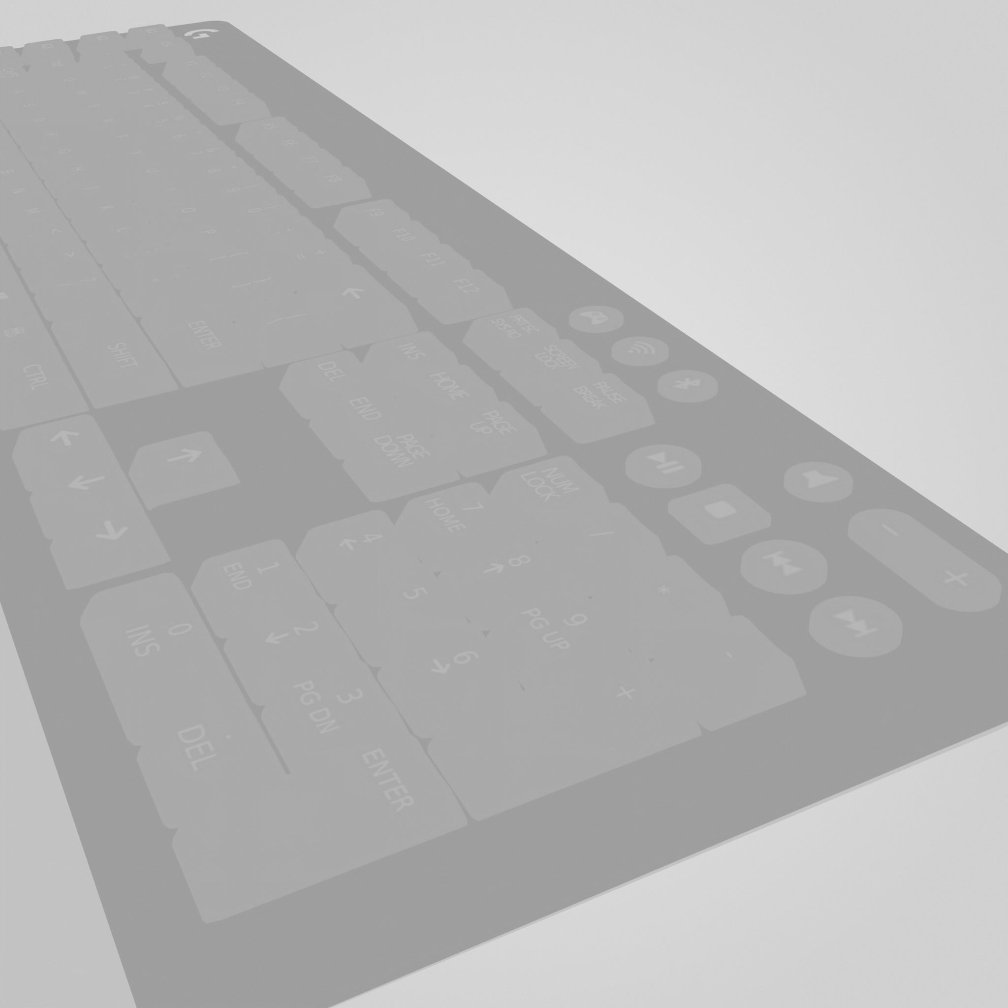Logitech Gaming Keyboard Low-poly 3D model_32
