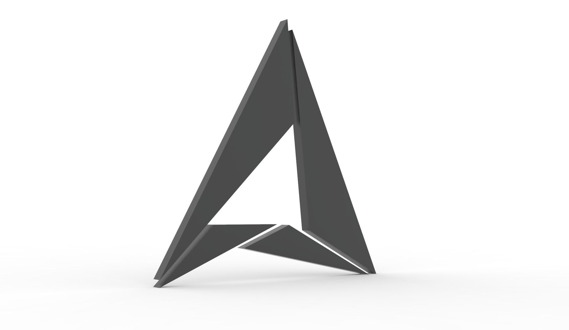 Triangular Logo Low-poly 3D model_5