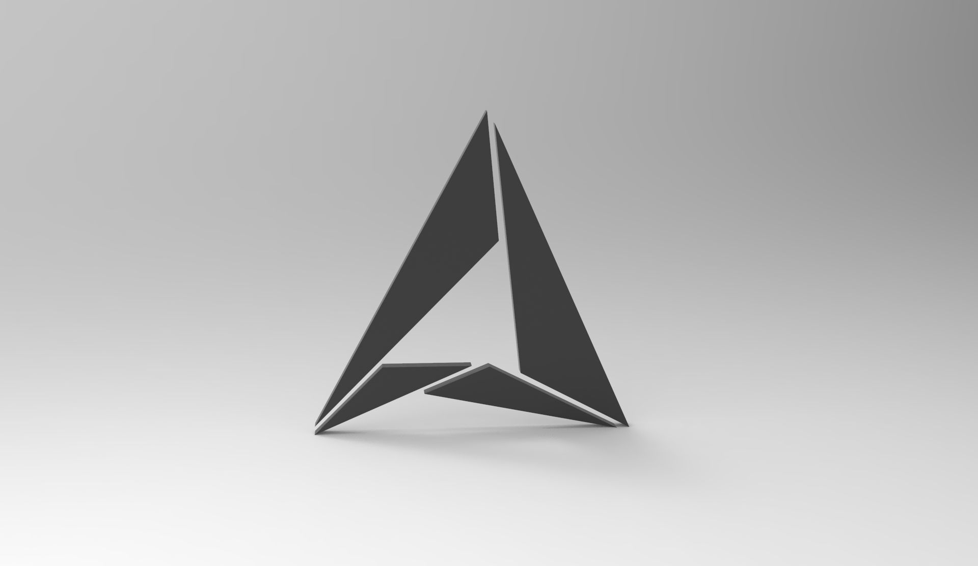 Triangular Logo Low-poly 3D model_2